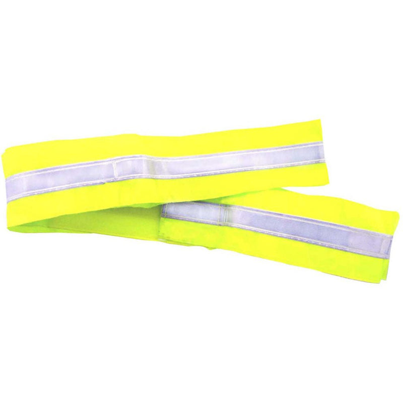 Neon Yellow Adjustable Belt, Reflective Stripe - Loop & Pile Fastener - SF-72712 - ToolUSA