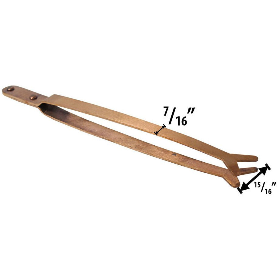 Non-Magnetic, Copper "Fish-Tail" Shaped Tweezer - 8.5 Inches Long - S1-08081 - ToolUSA