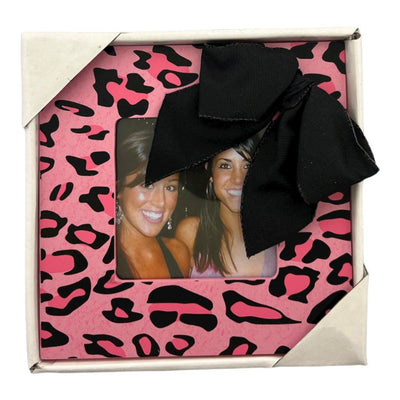 Pink Cheetah Print Wooden Photo Frame, 6 x6 Inches - HH-WF-10540 - ToolUSA