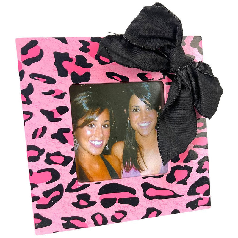 Pink Cheetah Print Wooden Photo Frame, 6 x6 Inches - HH-WF-10540 - ToolUSA