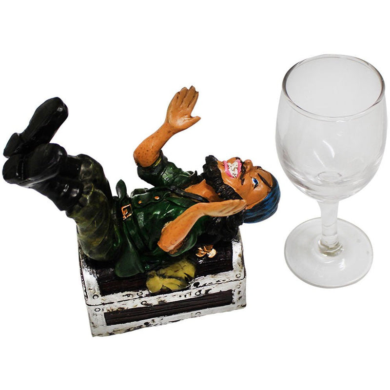 Pirate Statue & Wine Glass - 208-1462-YX - ToolUSA