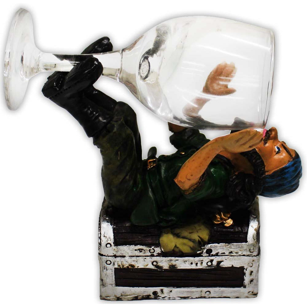 Pirate Statue & Wine Glass - 208-1462-YX - ToolUSA