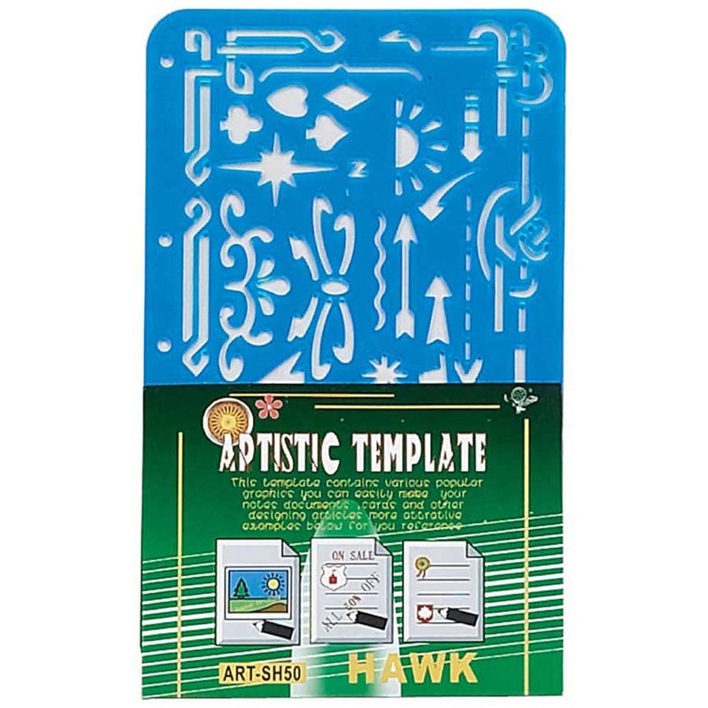 Plastic Artistic Template with Variety of Shapes & Designs - CR-71026 - ToolUSA