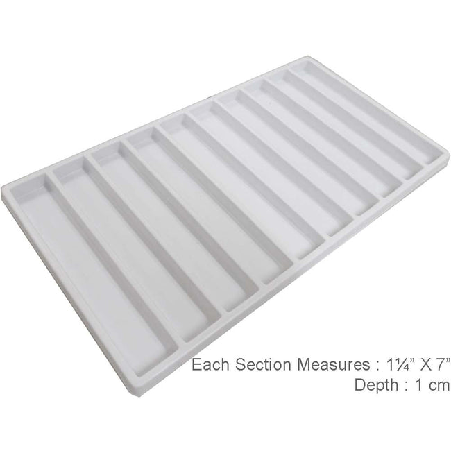 Plastic White Tray Insert with 10 Sections (Pack of: 2) - TJ05-04109-Z02 - ToolUSA