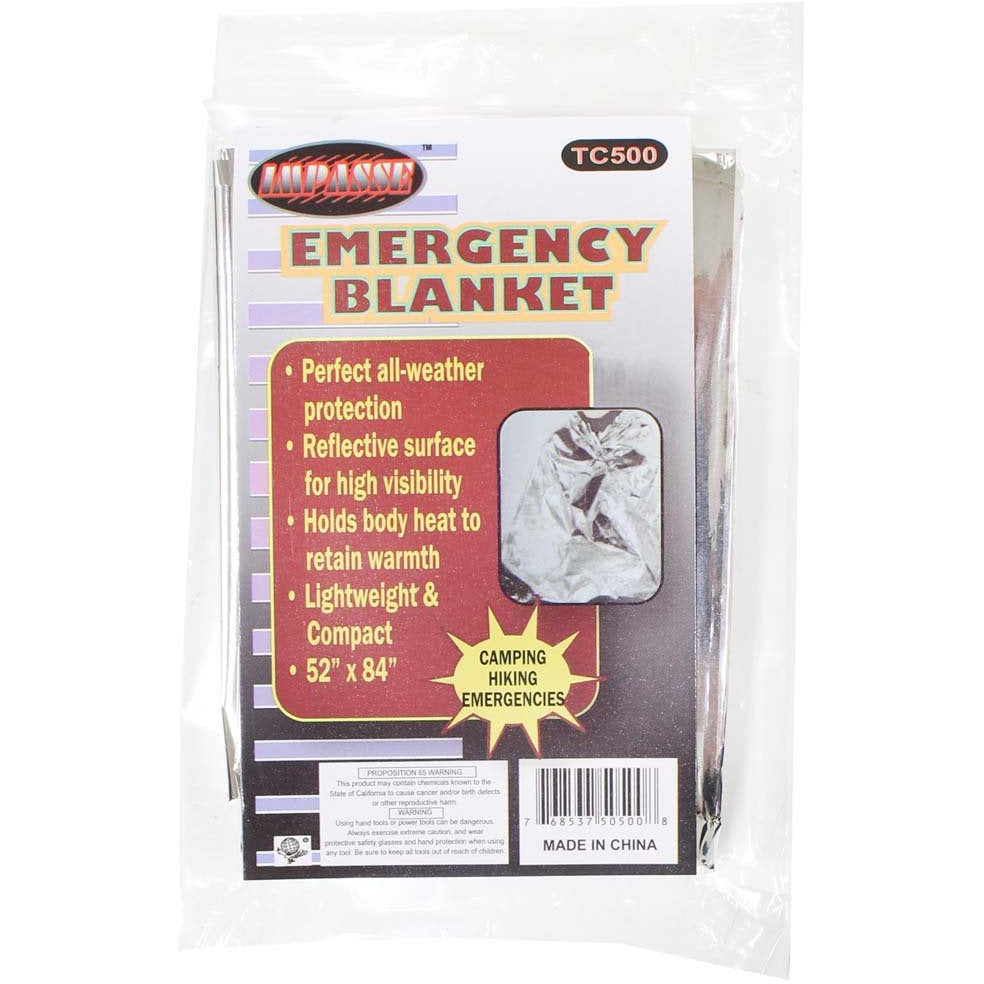 Pocket Sized Reflective Emergency Blanket (Pack of: 2) - CAM-50500-Z02 - ToolUSA
