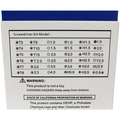 Precision Screwdriver Set With 36 Bits, 1 Rubberized Knobby Handle, And 1 Extender (Magnetized) - PS638-YTD - ToolUSA
