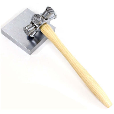 Premium Multi-sided Texturing Hammer With 4" Steel Bench Block - KIT-PHTJ4A - ToolUSA