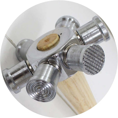 Premium Multi-sided Texturing Hammer With 4" Steel Bench Block - KIT-PHTJ4A - ToolUSA