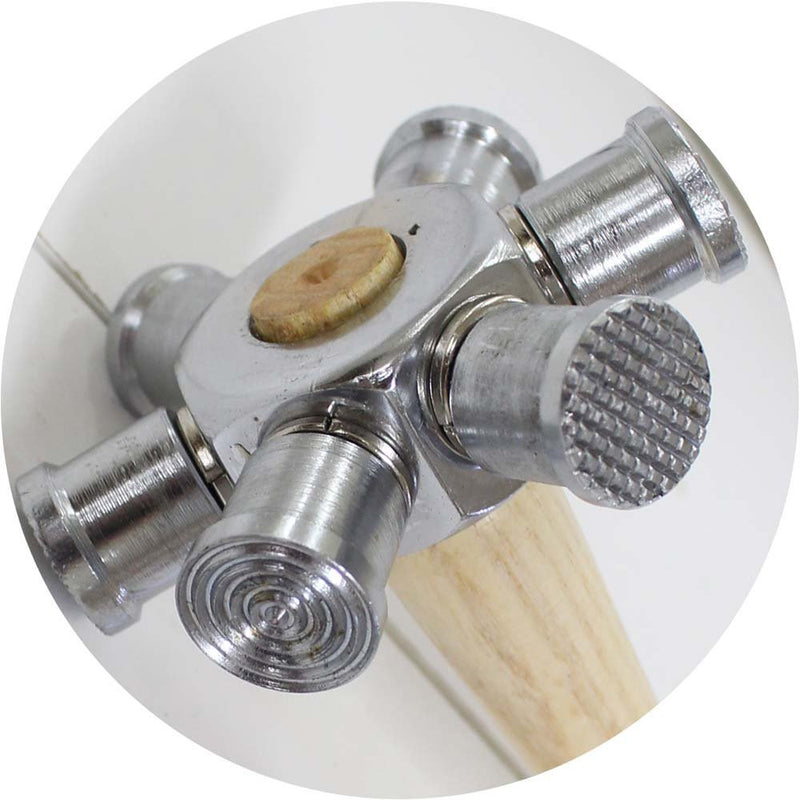 Premium Multi-sided Texturing Hammer With 4" Steel Bench Block - KIT-PHTJ4A - ToolUSA