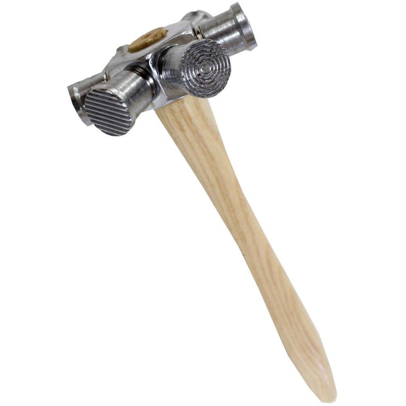 Premium Multi-sided Texturing Hammer With 4" Steel Bench Block - KIT-PHTJ4A - ToolUSA