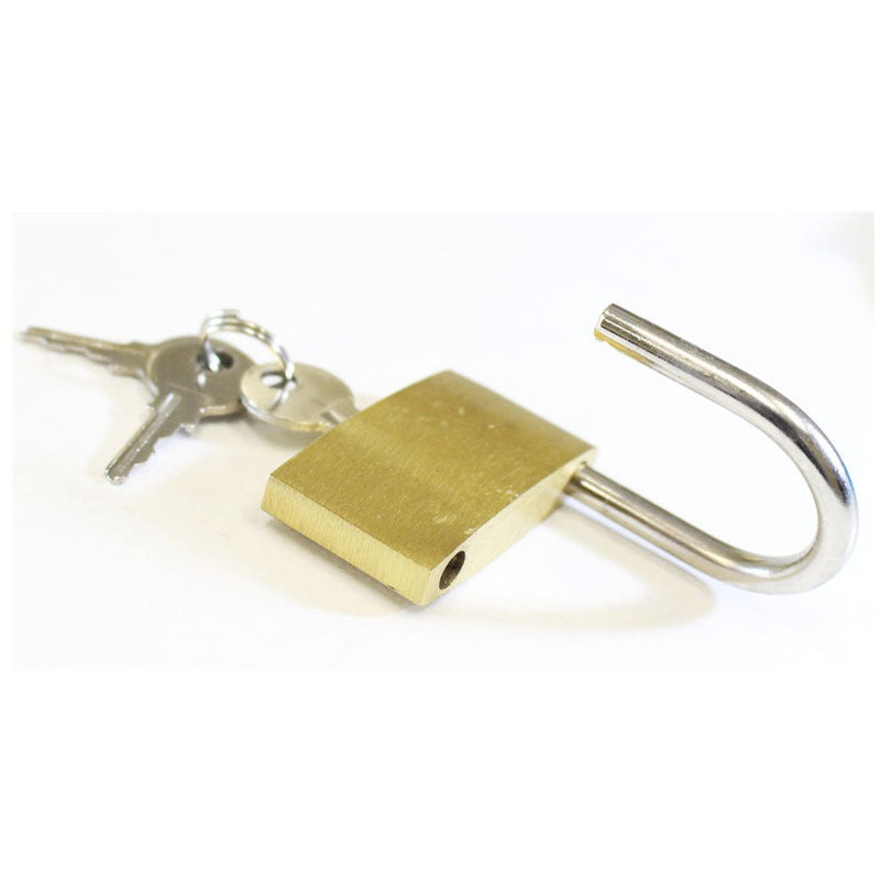 PVC Plastic Covered 36 Inch Chain With Brass Padlock - LOCK-97801 - ToolUSA