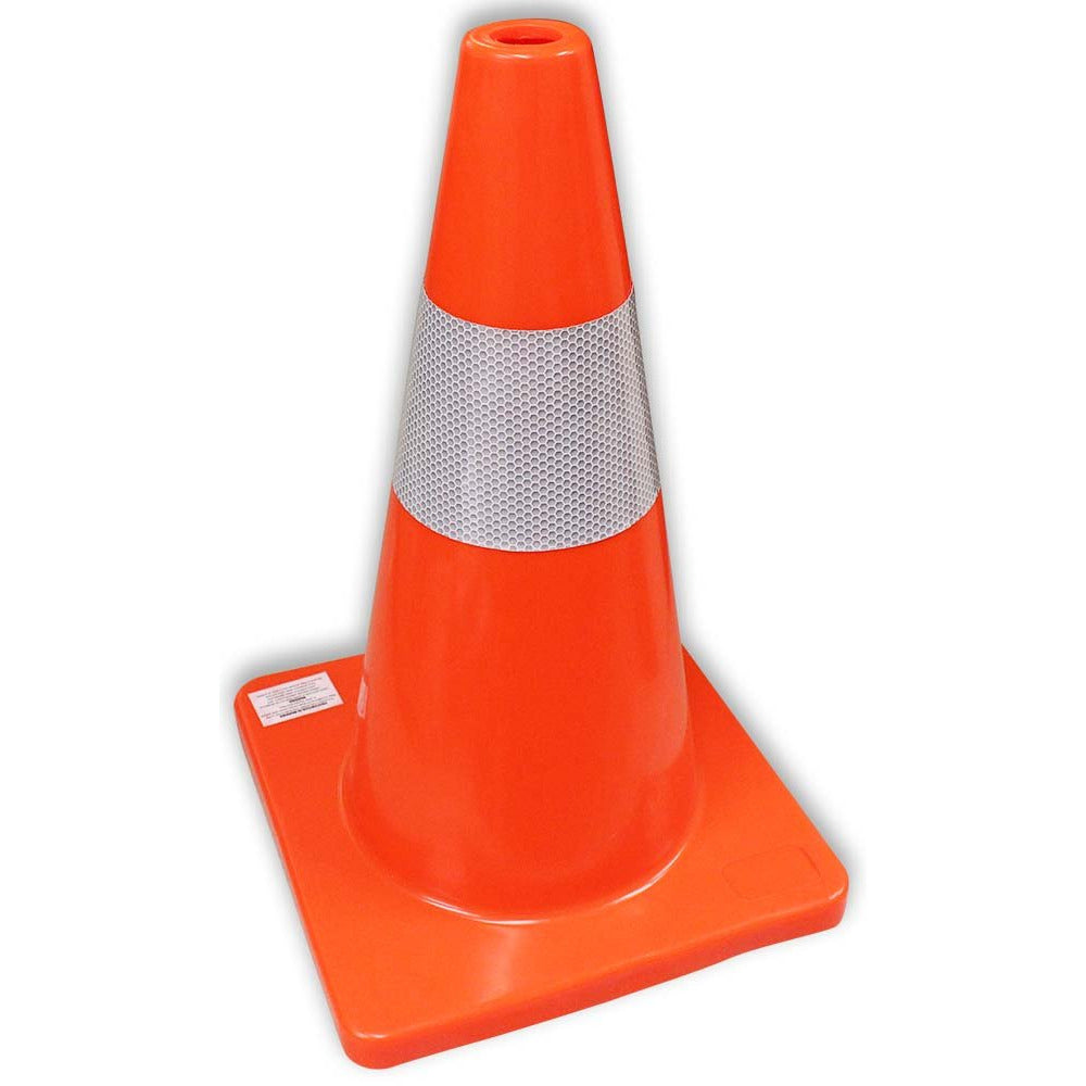 PVC Safety Cone with Reflective Strips - ToolUSA