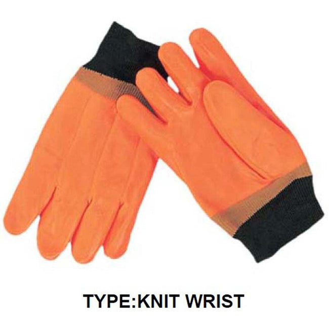 PVC Waterproof Work Gloves with Knit Wrists - Extra Large (Pack of: 2) - GL-09110-Z02 - ToolUSA
