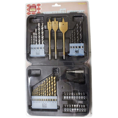 QUIX MACHINE TOOLS: 46 Piece Assorted Drill & Bits Set - TZ5005-46 - ToolUSA