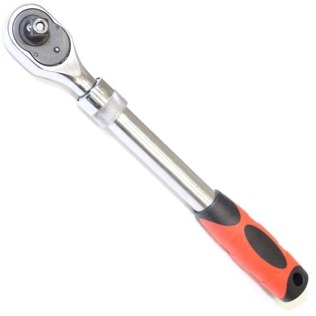 Ratchet Handle With Telescopic Shaft - 1/2 Inch Drive And 72 Teeth Oval Head - TU24022 - ToolUSA