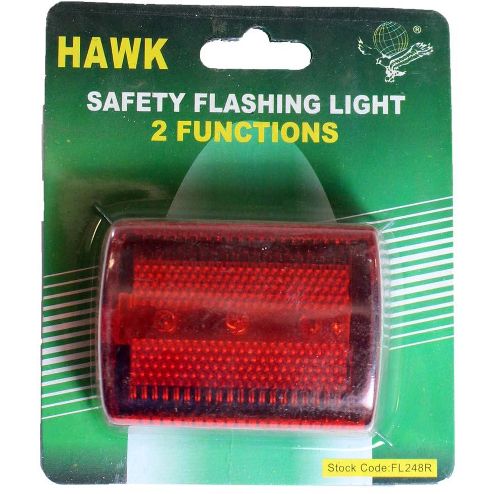 Red Bicycle Clip-on Tail Light - 3 Red LED Lights Inside - 2.5" x 2" (Pack of: 2) - FL-00248-Z02 - ToolUSA