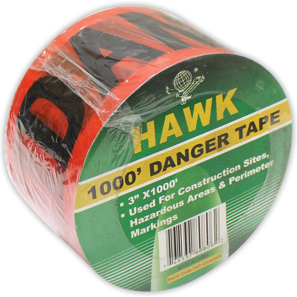 Red Plastic "Danger" Tape - TAP-80806 - ToolUSA