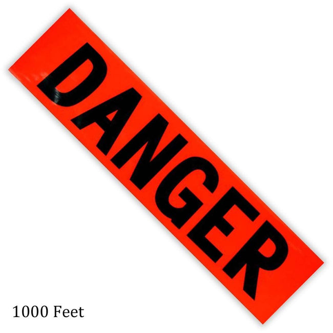 Red Plastic "Danger" Tape - TAP-80806 - ToolUSA