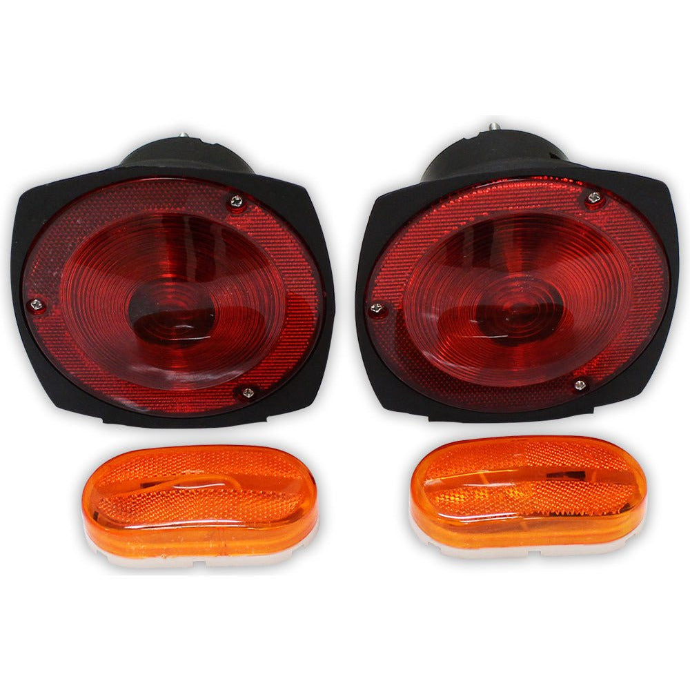 Red Trailer Tail Lights And Amber Side Markers For Trailers Up To 80 Inches Wide - TA-18720 - ToolUSA