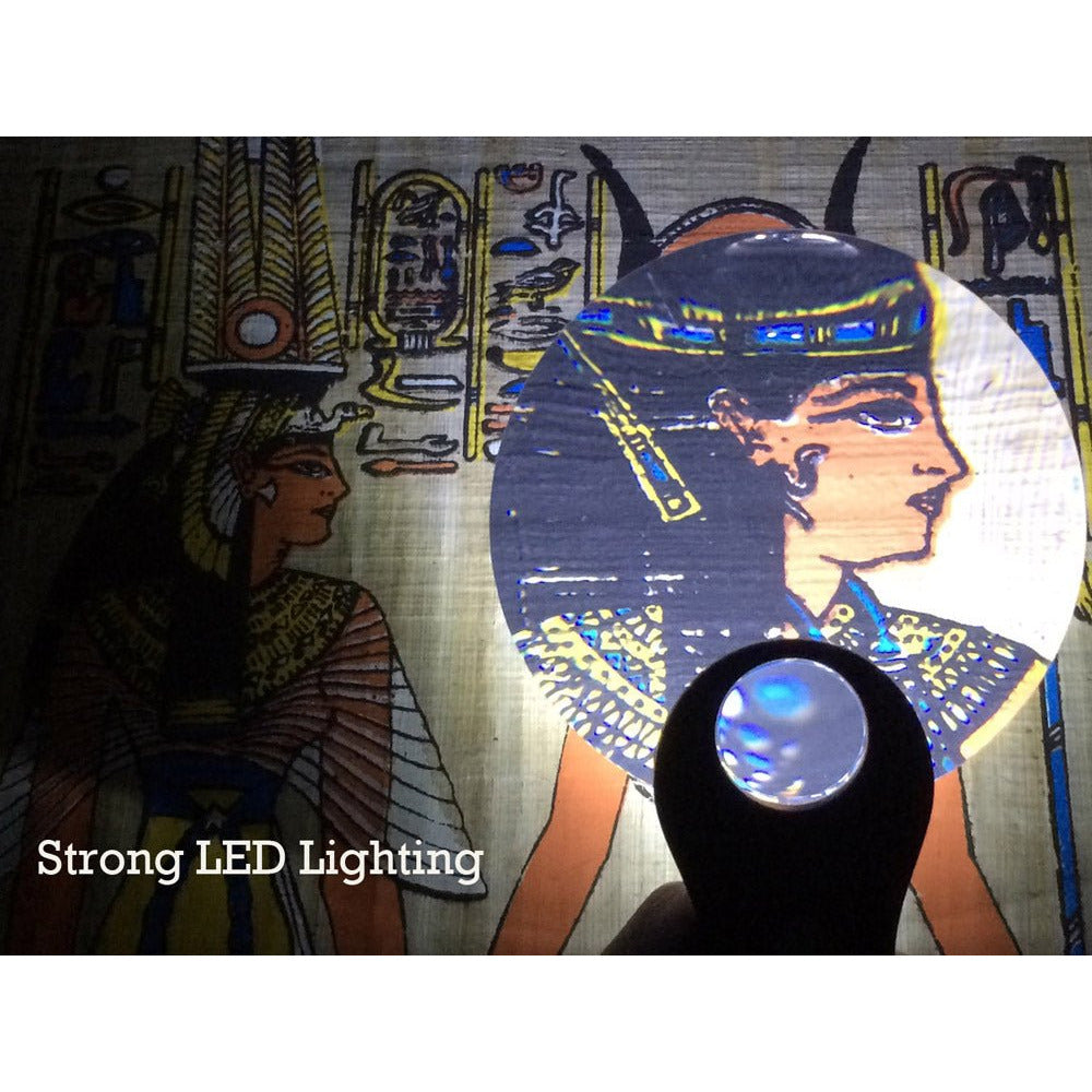 RIMLESS ACRYLIC LENS MAGNFIER WITH 2 LED'S - MG-15085 - ToolUSA