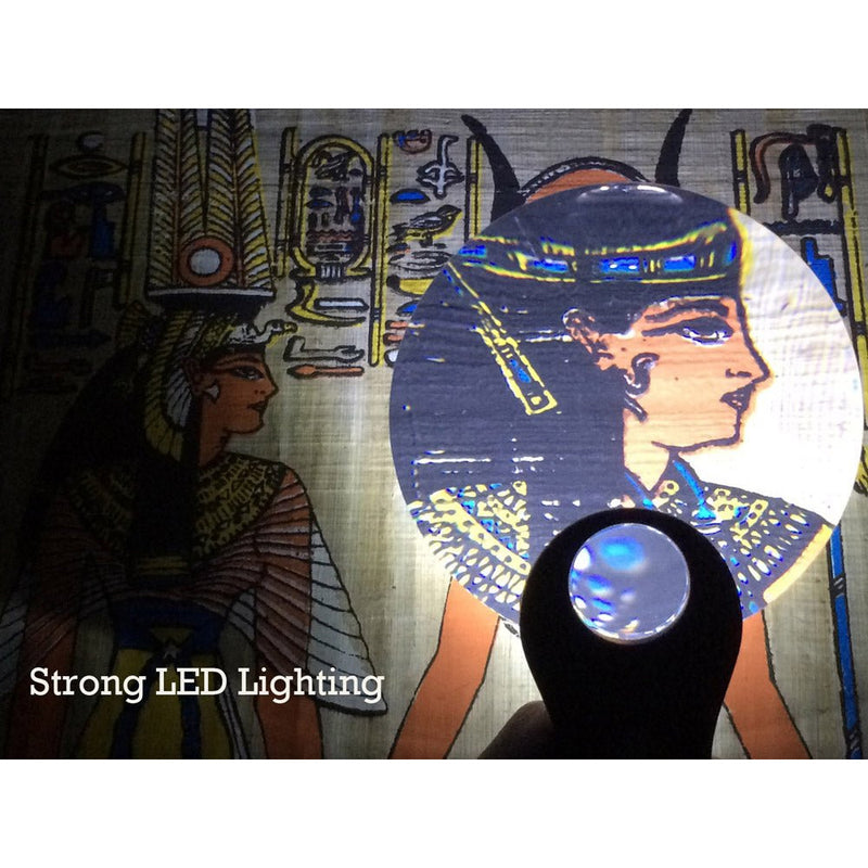 RIMLESS ACRYLIC LENS MAGNFIER WITH 2 LED'S - MG-15085 - ToolUSA