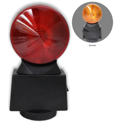 Road Genie Red & Amber Hazard Flasher Light - LED - Double-Sided - TA1872-BT - ToolUSA