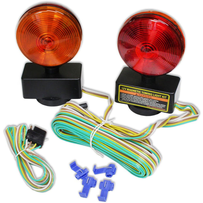 Road Genie Red & Amber Tow Lights - DOT Approved - Magnetic - TA1872MC-DT - ToolUSA