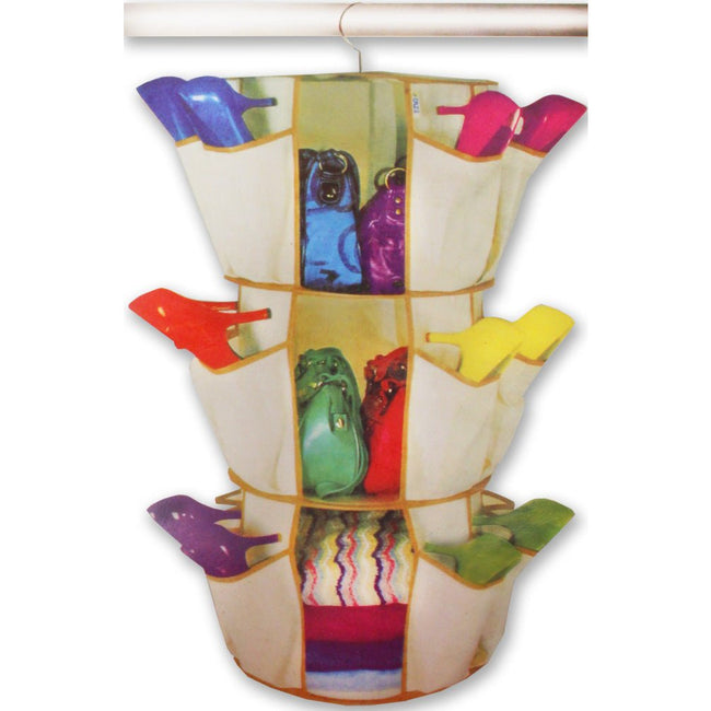 Rotating Closet Carousel Caddy For Storage - SHOE-BAGS-YX - ToolUSA