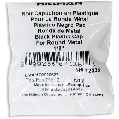 Round Plastic Caps for Metal Legs - 0.5 Inch Diameter (Pack of: 4) - HI-44520-Z04 - ToolUSA