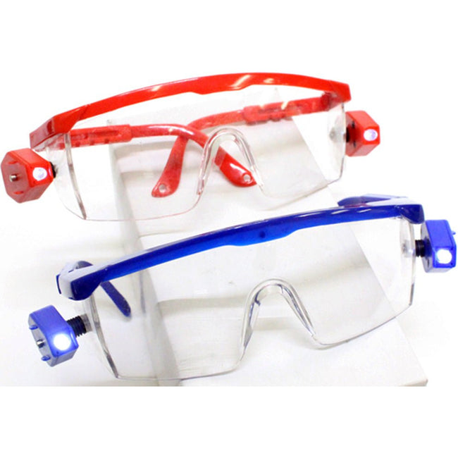 Safety Glasses Equipped with Dual Swivel LED Lights - SF-28841 - ToolUSA