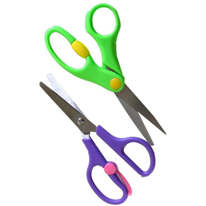 Semi-automatic School Scissor 2-piece Set (Pack of: 2) - SC-24020-Z02 - ToolUSA