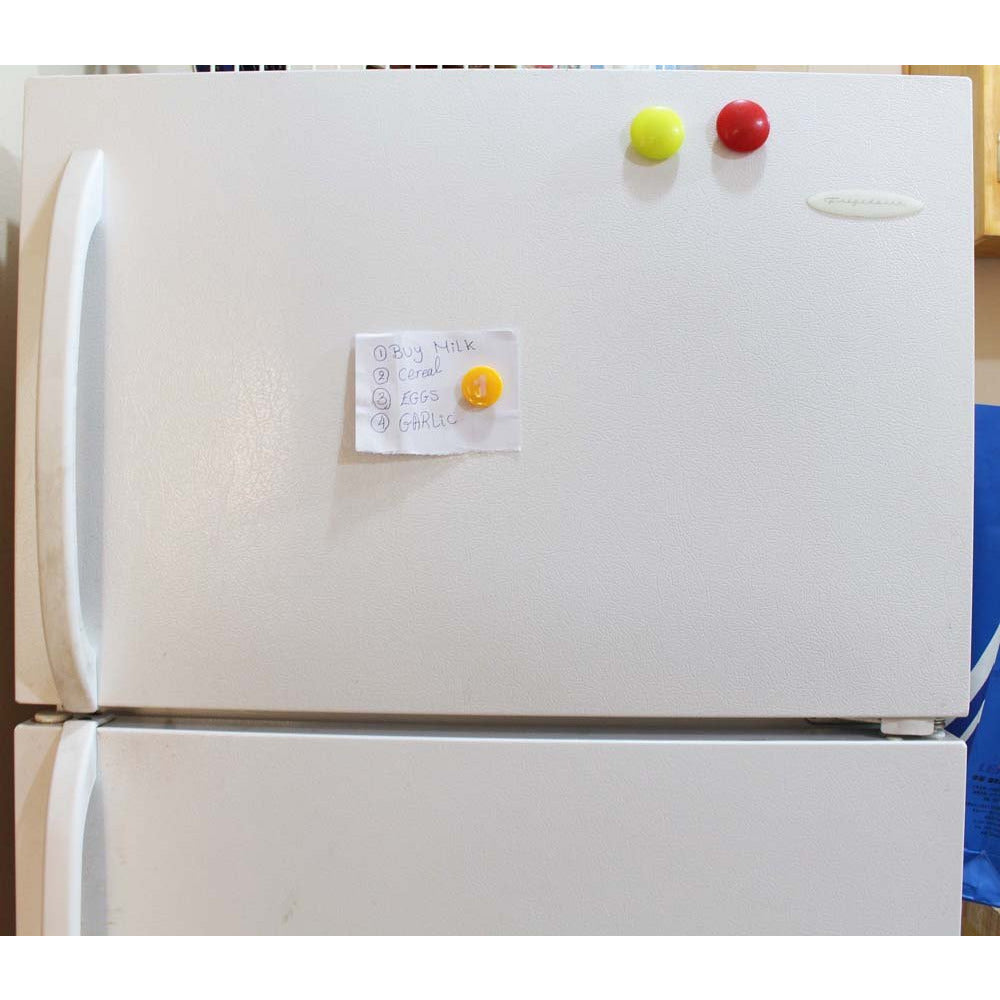 Set Of 10 Coloful Magnets With Numbers 1 - 10 Painted On Them - MC6063-10-YX - ToolUSA