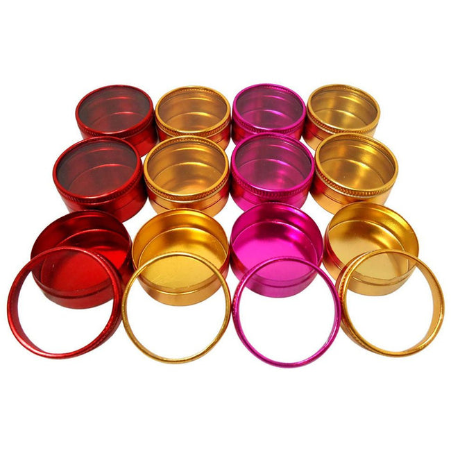 SET OF 12 GEM JARS IN 4 COLORS - TJ-91142 - ToolUSA