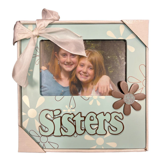 Sisters Brown and Blue Wooden Picture Frame, 8 x 8 Inches - HH-WF-10459 - ToolUSA