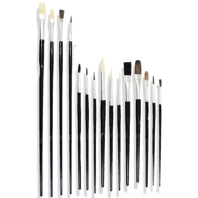 Small Artist Brushes-15 Piece Variety Package - TZ63-06345 - ToolUSA