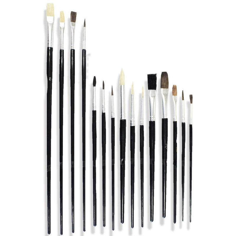 Small Artist Brushes-15 Piece Variety Package - TZ63-06345 - ToolUSA