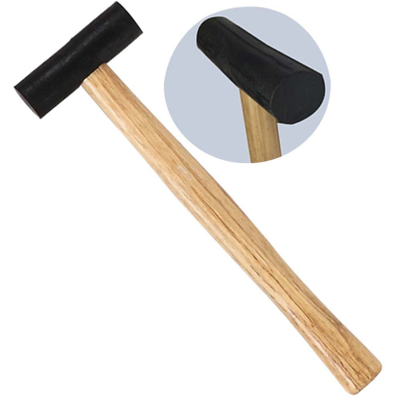 Solid Rubber Hammer with Wooden Handle - ToolUSA