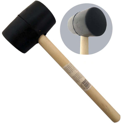 Solid Rubber Hammer with Wooden Handle - ToolUSA