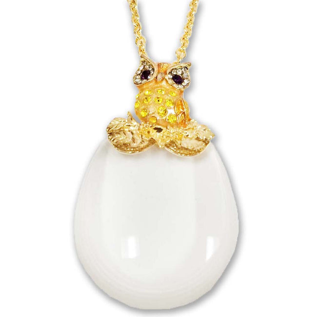 Sparkling Owl Pendant 2X Magnifier with Golden Chain - MG-25066 - ToolUSA