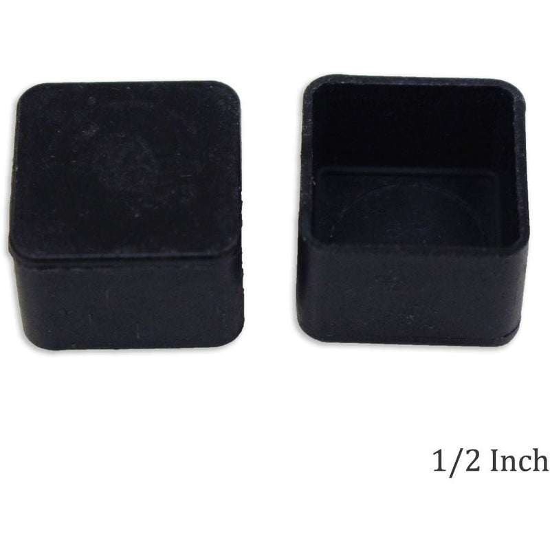 Square Plastic Cap For Metal Legs 1/2 x 1/2 Inches (Pack of: 4) - HI-44517-Z04 - ToolUSA