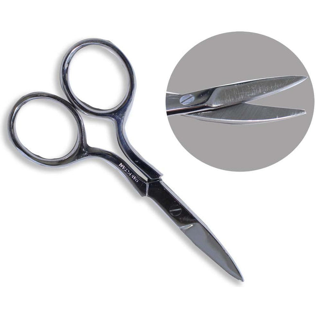 Stainless Steel Nail Scissors - 3.5" Long - 1" Curved Blades (Pack of: 2) - SC-37352-Z02 - ToolUSA