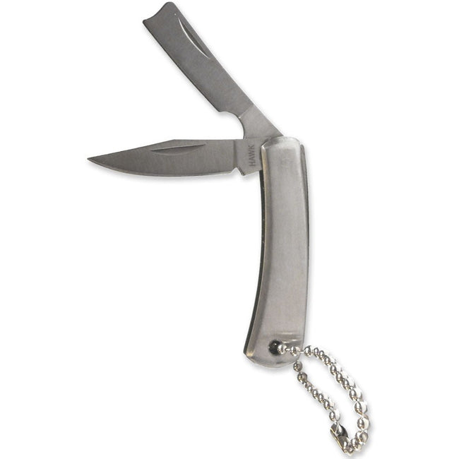 Stainless Steel Pocket Knife - 2 Blades - 3.75 Inch Overall Length - PK-09072 - ToolUSA