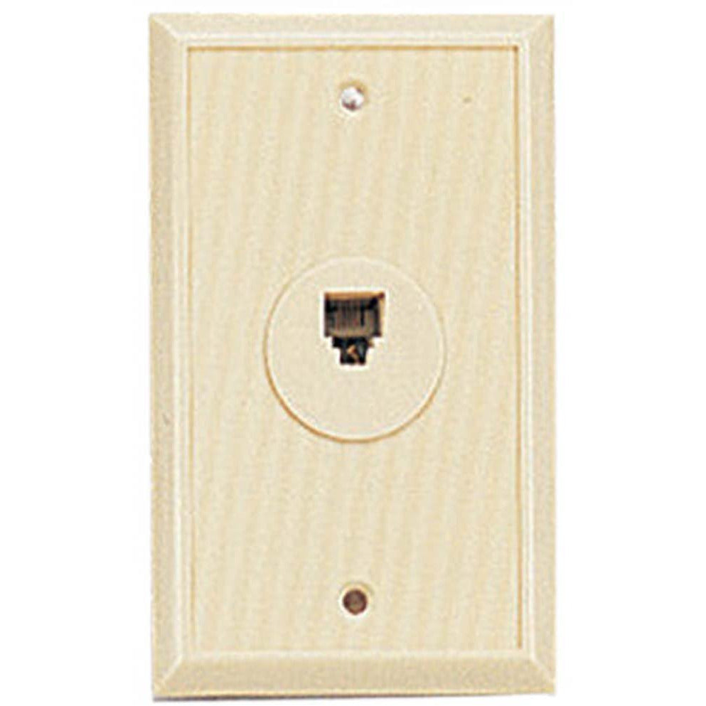 Standard Size Wall Plate - Modular Jack Assembly - For 6p4c Type Telephone (Pack of: 2) - PA-00564-Z02 - ToolUSA