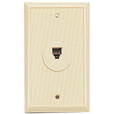 Standard Size Wall Plate - Modular Jack Assembly - For 6p4c Type Telephone (Pack of: 2) - PA-00564-Z02 - ToolUSA