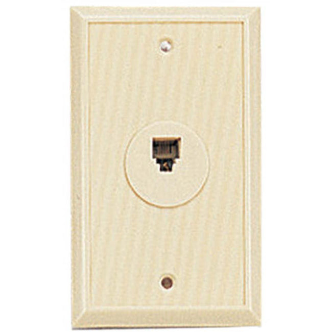 Standard Size Wall Plate - Modular Jack Assembly - For 6p4c Type Telephone (Pack of: 2) - PA-00564-Z02 - ToolUSA