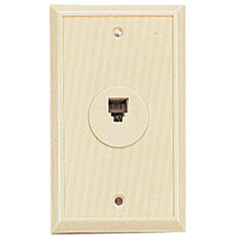 Standard Size Wall Plate - Modular Jack Assembly - For 6p4c Type Telephone (Pack of: 2) - PA-00564-Z02 - ToolUSA