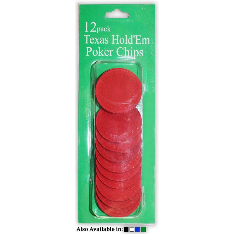 Standard Sized Casino Style-Texas Hold'em Poker Chips In Choice Of Color (Pack of: 2) - LH-18018-Z02 - ToolUSA