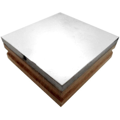 Steel And Wood Bench Block 3" X 3" X 1", For Jeweler's And Crafters - TJ-29365 - ToolUSA
