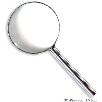 Steel Handheld Magnifier with Glass Lens - ToolUSA