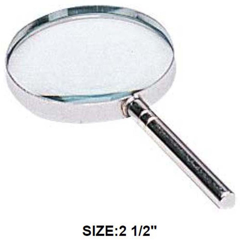 Steel Handheld Magnifier with Glass Lens - ToolUSA